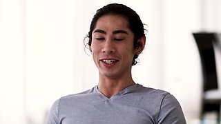 Interracial blowjob fuck jerk and facial at gloryhole