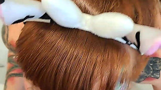 Cute Cow Gives Milky Blowjob