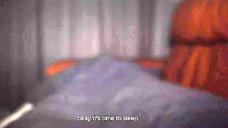 Curvy stepsis woke him up with a ride on his cock POV