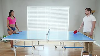 Tall Kyle plows petite Angie's tight slit in various positions