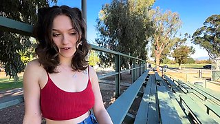 Gracie Gates - Gracie Gates Gets Fucked By The Bleachers