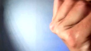 Stella Samore Standing Masturbation With Cumshot Close Up