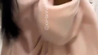 Hot amateur teen girl with big boobs toying pussy on cam