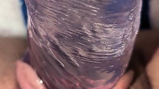 New Huge Dildo Pussy Squirt MILF GILF Solo