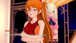 Asuka evangelion, visual novel game, adult visual novel