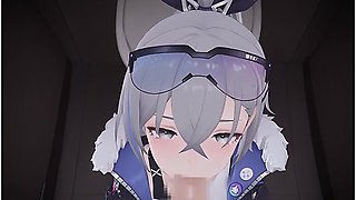 Lv999のフェラ抜きをしてくれる銀狼ちゃん