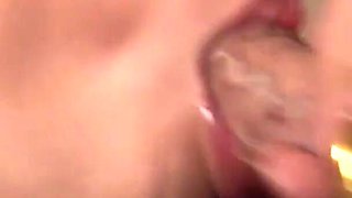 My Stepsister Moans with Pleasure While She Play with My Cock and Sticks Out Her Tongue Waiting for the Semen.full Video