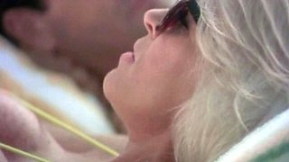 Beautiful girl with three guys foursome Blondes Group Sex