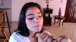 Jessy funny amateur teen brunette toying