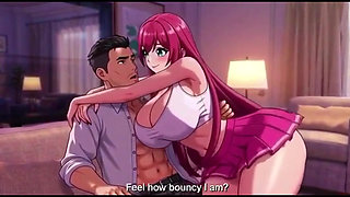 Step daughter seduce step father alone in room