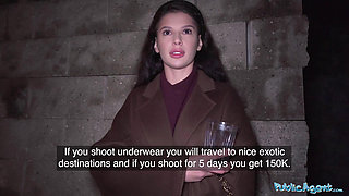 Lonely Party Girl Creeps Off for Casting - Public Agent