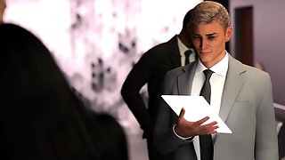 Foxy 3D Superwoman bounces up and down on a cock