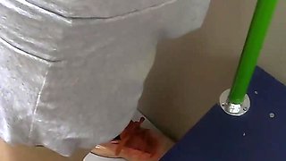 My Girlfriend Suck a Stranger Old Man in Public Train! Dick Flash Grinding