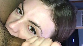 Blowjob cumshot whore gargles pov bukkake fetish cum