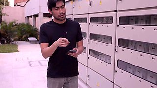 Mexican Aldo Morenox rents an apartment to sexy busty