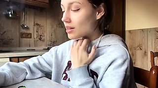 Pretty Russian Smoking