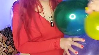 I Have Fun with My Balloons in the Boss's Office!! Part 1