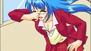 POV hardcore fucking for hot busty blue haired teen