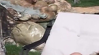 Redhead Babe Gets Into a Sexy Outdoor Fucking and Riding Huge Dick
