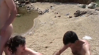 Sahin K Joins a Hot Beach Gangbang