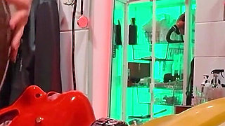 Facesitting Lesson: He Is Completely Addicted to His Rubber Goddess's Latex Ass