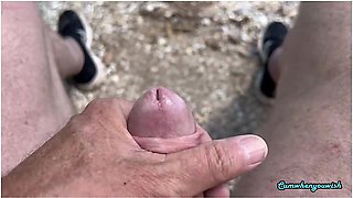 Me And A Hot Milf Masturbating On A Public Beach. Close Up 4k