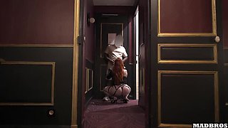 French Redhead with Big Ass Gets Rough Hardcore Fuck and Creampie After Party