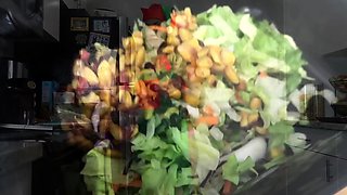 Shaved pussy blonde Tasha Reign with big boobs goes solo