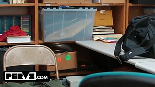 Cute Brunette Shoplyfter Caught Stealing - Officer Fucks Her Wet Little Hole in Back Room