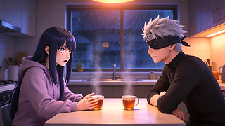 Hinata Hyuga sucking and fucking hard with Naruto Uzumaki in cowgirl, doggy style and missionary, intense moans, big ass bouncing, cream