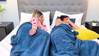 My Friend Gets Turned on in My Bed and We End up Having Lesbian Sex - Naty Delgado & Alicia Trece