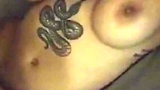 Amateur redhead masturbates then gives a blowjob