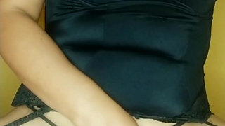 Slutty and Horny Young Girl Masturbating and Peeing in Her Panties