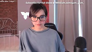 Geeky Nerd Creamy Pussy Squirting Intense Orgasm with Dildo