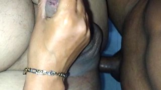 My Cuckold Husband Gets Roughly Fucked in Anal Sex and I Ride Him and Jerking off Him Til He Cums