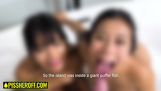 Big Ass Latina Sluts Beg For Piss In Mouth While Deep Throating Big Cock