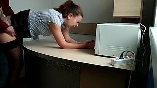 Boss Fucks Insatiable Secretary Hard In Office And Covers Her With Cum - Verified Amateurs