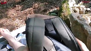 Naked in the Woods - Stranger Fucks Me Hard After Stepsister Abandons Me