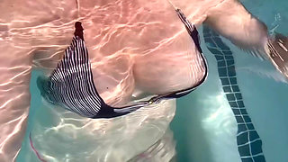 Artemisia Love Flashing Her Juicy Big Tits at the Pool