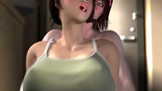 Umemaro Pizza Threesome: Big Tits, Big Ass  Blowjob Porn
