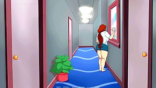 The hidden secret of the building features Foxie2k in a playful cartoon sex adventure