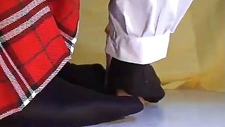 Busty blonde shemale tranny solo plays with toys