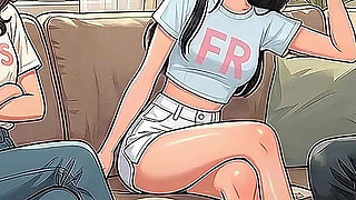 I Fucked My Girlfriend's Stepsister (19) While She Was Watching Hentai Anime