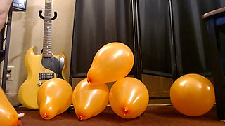 Toenail Popping Bunch of Orange Balloons