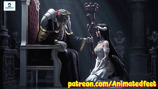 Animated Albedo Overlord Anal Footjob Blowjob Hentai