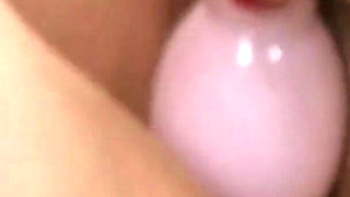 Seductive Brunette MILF Masturbates Passionately on the Stairs