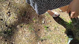 A Married Slut Got Lost in the Forest, Helped Her Out and She Agreed to Cheat on Her Husband