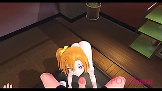 Love Live Monoka hand job blow job and fuck