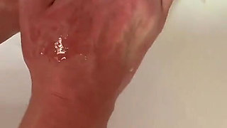 Washing Hand in His Pee and Pee on His Dick Next He Pee on My Boobs and Clit