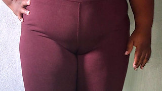 Hot mom of my friend wearing leggings to go to the gym